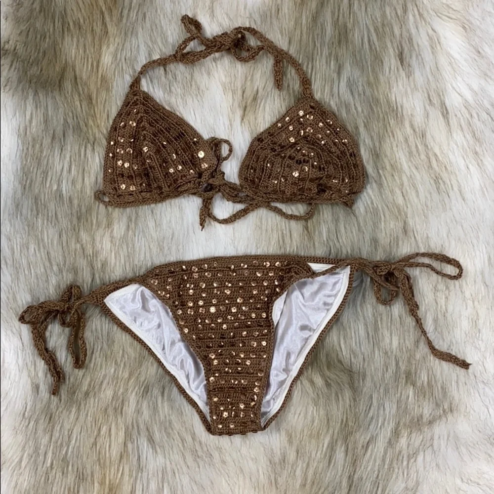 Anna Kosturova Sequin Embellishment Bikini, Medium - Picture 4 of 12